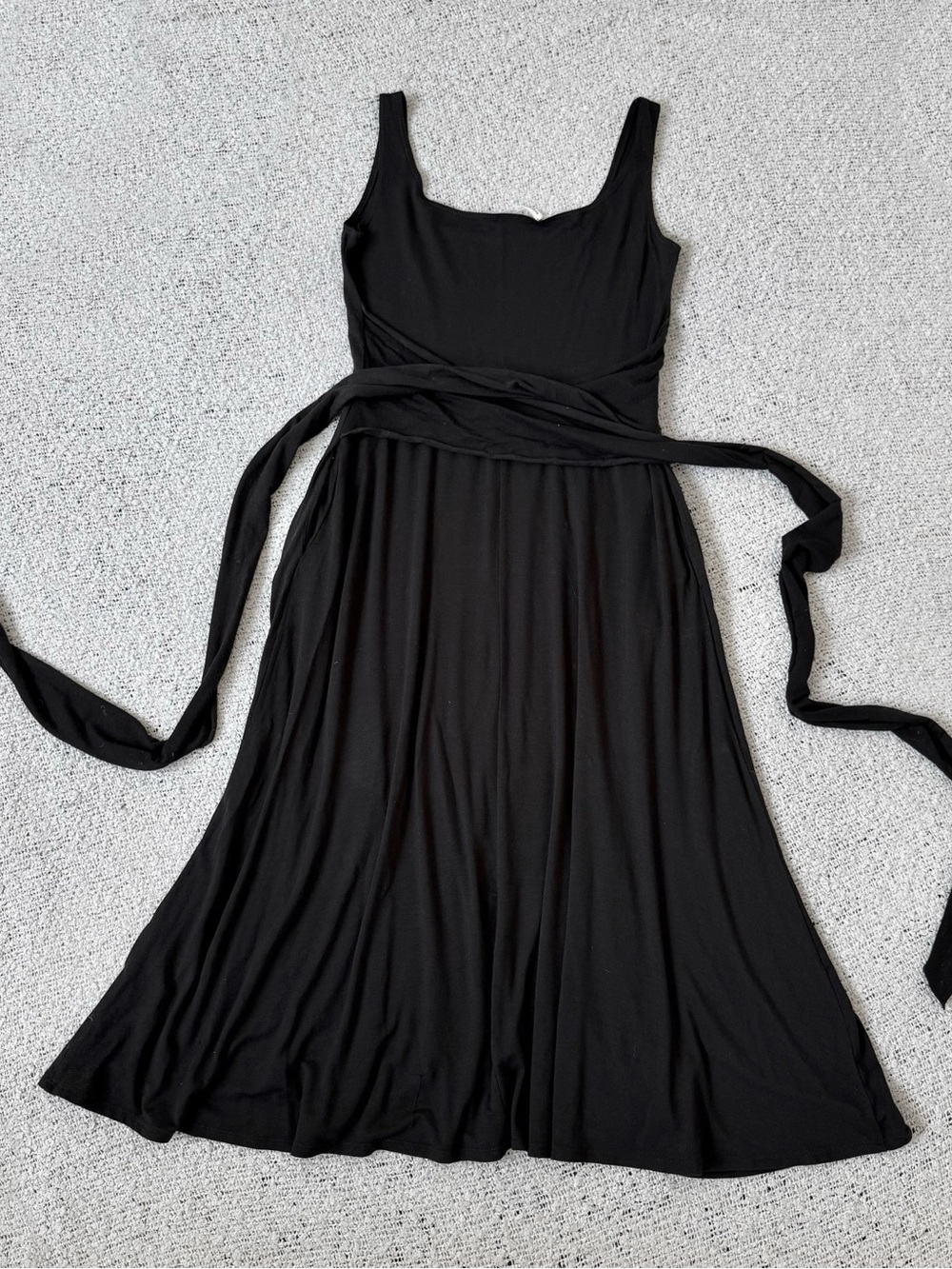 Reformation Black Sleeveless Wrap Midi Dress Size M - Picture 9 of 9